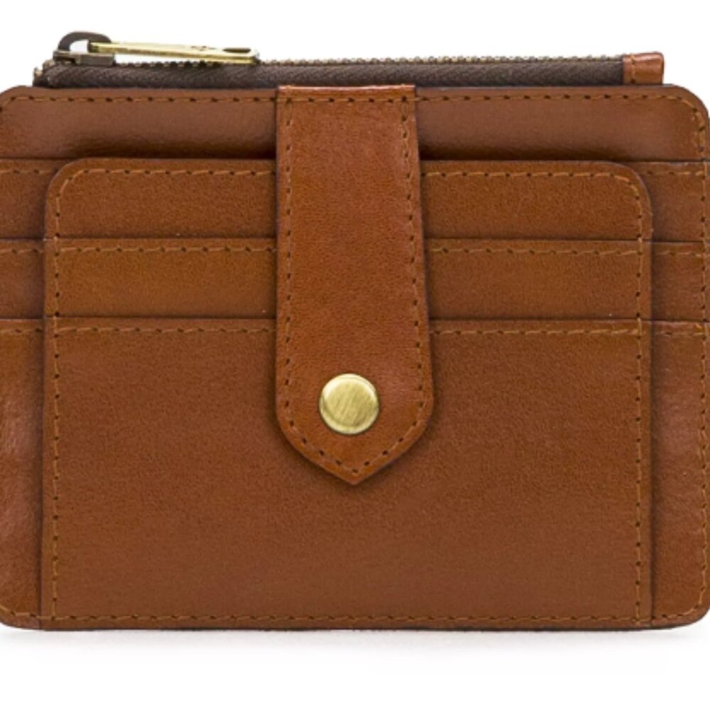 Patricia Nash Cassie Tan and Gold Leather ID Case Wallet